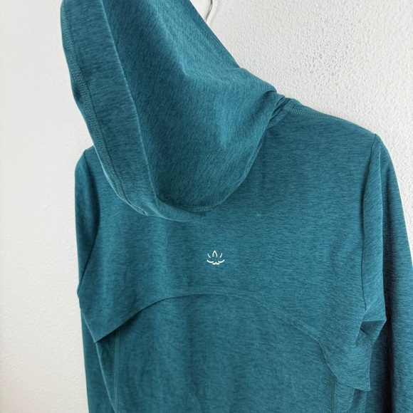 Beyond Yoga Spacedye High Energy Hoodie Hooded Jacket Large Lunar Teal - Picture 9 of 14